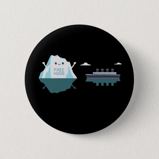 Retro Funny Titanic Iceberg 1912 Cruis Vessel Button (Vorderseite)