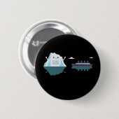 Retro Funny Titanic Iceberg 1912 Cruis Vessel Button (Vorne & Hinten)