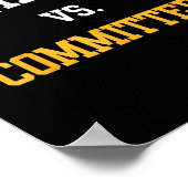 Retro Funny Trendy Quote Catholics Vs Committees Poster (Ecke)