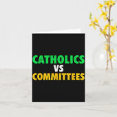 Retro Funny Trendy Sarcastic Saying Catholics Vs C Karte (Gelbe Blume)
