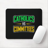 Retro Funny Trendy Sarcastic Saying Catholics Vs C Mousepad (Mit Mouse)