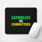 Retro Funny Trendy Sarcastic Saying Catholics Vs C Mousepad (Mit Mouse)
