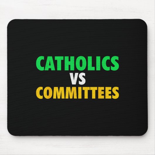 Retro Funny Trendy Sarcastic Saying Catholics Vs C Mousepad (Vorne)