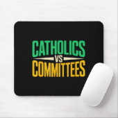 Retro Funny Trendy Sarcastic Saying Catholics Vs C Mousepad (Mit Mouse)