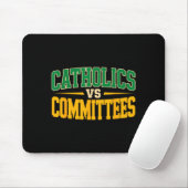 Retro Funny Trendy Sarcastic Saying Catholics Vs C Mousepad (Mit Mouse)