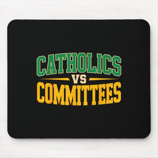 Retro Funny Trendy Sarcastic Saying Catholics Vs C Mousepad (Vorne)