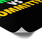 Retro Funny Trendy Sarcastic Saying Catholics Vs C Poster (Ecke)