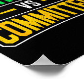 Retro Funny Trendy Sarcastic Saying Catholics Vs C Poster (Ecke)