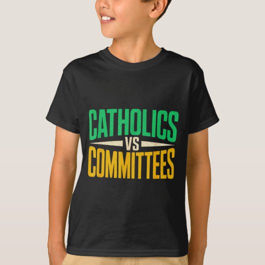 Retro Funny Trendy Sarcastic Saying Catholics Vs C T-Shirt (Vorderseite)