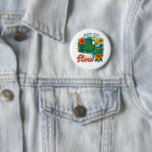 Retro Funny Turtle Muschel Yeah ihren Sommer Button (Beispiel)
