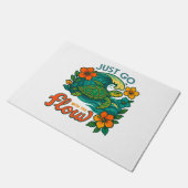 Retro Funny Turtle Muschel Yeah ihren Sommer Fußmatte (Schrägansicht)