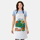 Retro Funny Turtle Muschel Yeah ihren Sommer Schürze (Getragen)