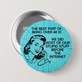 Retro Funny über 40 Button (Vorne & Hinten)