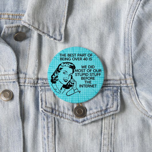 Retro Funny über 40 Button (Beispiel)