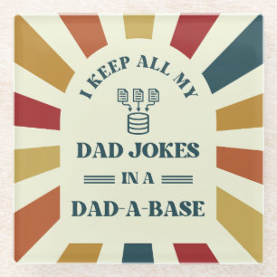 Retro Funny Vater Jokes Fathers Tagesgeschenk für  Glasuntersetzer