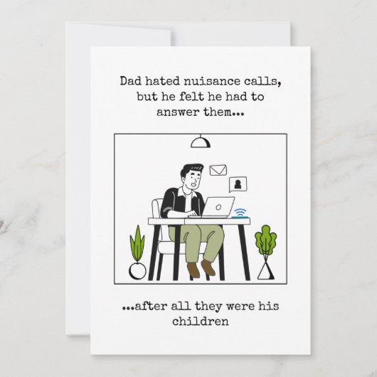 Retro Funny Vatertag Karte (Vorderseite)