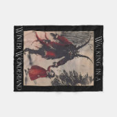 Retro Funny Walking In A Winter Wonderland Merry C Fleecedecke (Vorderseite (Horizontal))