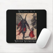 Retro Funny Walking In A Winter Wonderland Merry C Mousepad (Mit Mouse)
