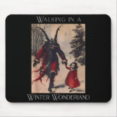 Retro Funny Walking In A Winter Wonderland Merry C Mousepad (Vorne)