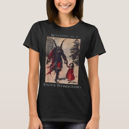 Retro Funny Walking In A Winter Wonderland Merry C T-Shirt (Vorderseite)