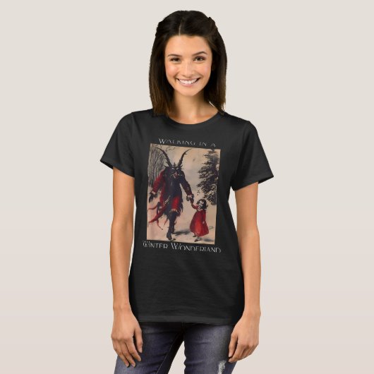 Retro Funny Walking In A Winter Wonderland Merry C T-Shirt (Vorne ganz)