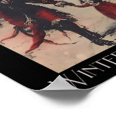 Retro Funny Walking in einem Winter Wunderland Mer Poster (Ecke)