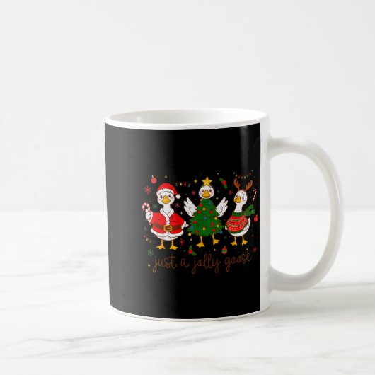 Retro Funny Xmas Just A Jolly Goose Santa Christma Kaffeetasse (Rechts)