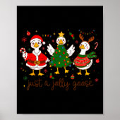 Retro Funny Xmas Just A Jolly Goose Santa Christma Poster (Vorne)