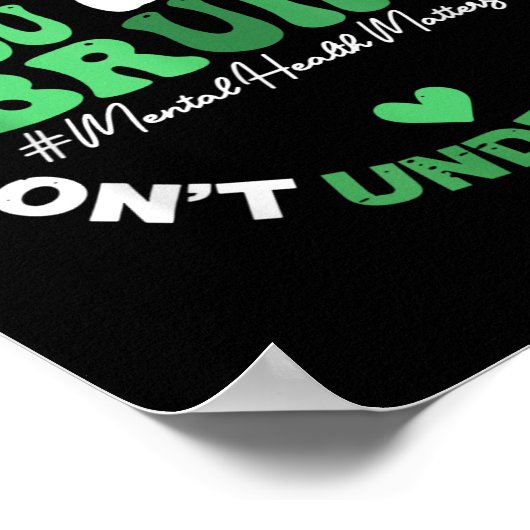 Retro Funny You Good Bruh Mental Health S Awarenes Poster (Ecke)