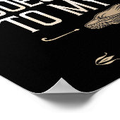 Retro Funny Zitat Vintage GRILLEN Black Poster (Ecke)