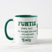 Retro Funtie Definition Personalisiert Auntie Tass Tasse (Links)