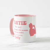 Retro Funtie Definition Personalisierte Tante Tasse (Vorderseite Links)