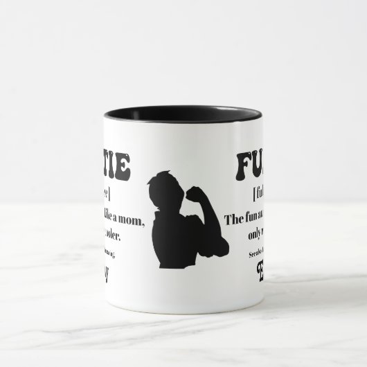 Retro Funtie Definition Personalisierte Tante Tasse (Zentrum)