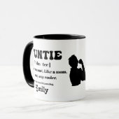 Retro Funtie Definition Personalisierte Tante Tasse (Vorderseite Links)