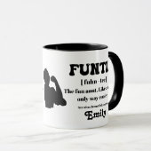 Retro Funtie Definition Personalisierte Tante Tasse (VorderseiteRechts)