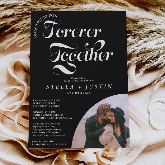 Retro für immer Foto Probe Dinner Einladung