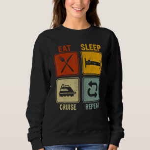 Retro für Schiffsreisende, die schlafende Kreuzfah Sweatshirt