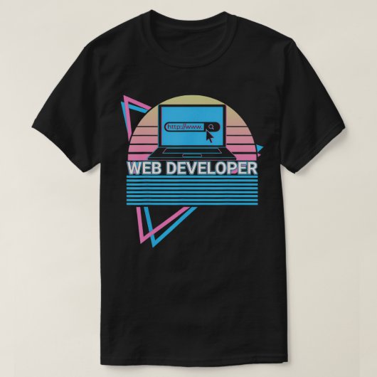Retro für Webentwickler T-Shirt (Design vorne)