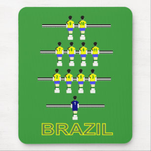 Retro fusball Fußball mit 1970 Tabellen Brasiliens Mousepad