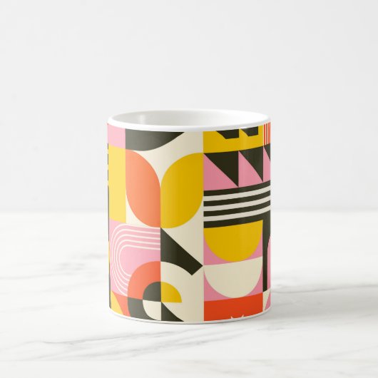 Retro Fusion Mug – Colourful Abstract Coffee Cup   Kaffeetasse (Mittel)