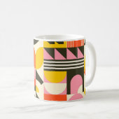 Retro-Fusion-Tasse – Farbige abstrakte Kaffeetasse (VorderseiteRechts)