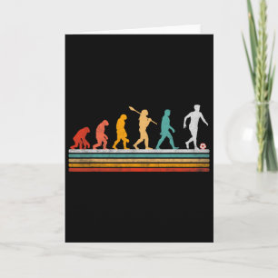 Retro-Fußball-Evolution Geschenk für Spieler Fraue Karte