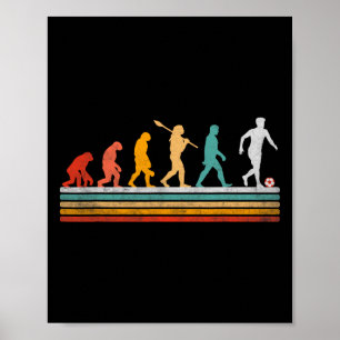 Retro-Fußball-Evolution Geschenk für Spieler Fraue Poster