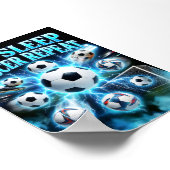 Retro-Fußball-Fan-Geschenkposter Poster (Ecke)