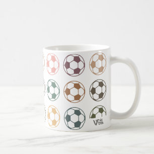 Retro-Fußball-Fan-Trinkbecher Fußballspieler-Gesch Kaffeetasse