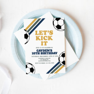 Retro-Fußball-Geburtstag Einladung