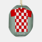 Retro Fußball Jersey Kroatien Keramik Ornament (Rechts)