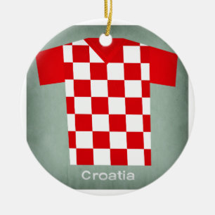 Retro Fußball Jersey Kroatien Keramik Ornament