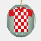 Retro Fußball Jersey Kroatien Keramik Ornament (Links)