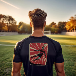 Retro-Fußball-Kopfball-Ruhm T-Shirt